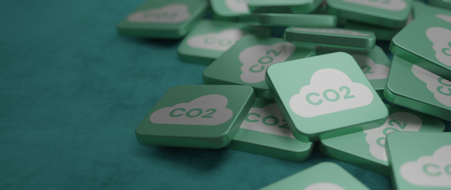 Green Environment Sustainability Concept CO2 emission icon 3D illustration